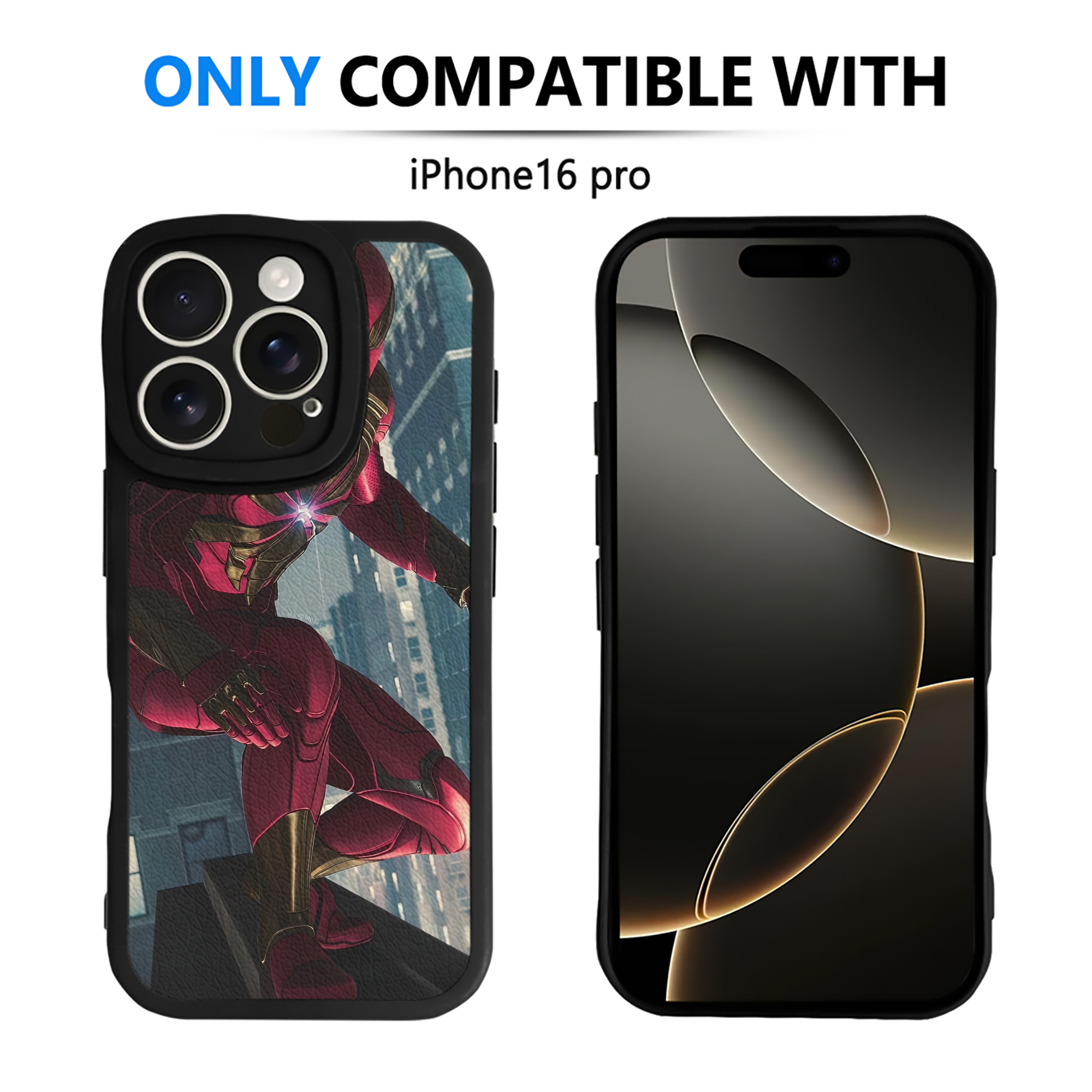 （画像用） Spider Man スパイダーマン 【iPhone 16シリーズ対応】シリコンスマホケース（レザー調） 材質：シリコン